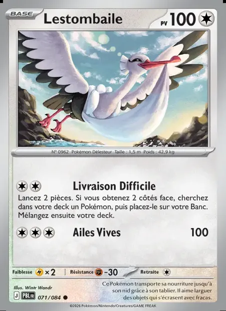 Lestombaile, carte Pokémon PBL 071 — extension Nuit Noire