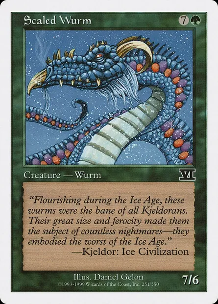 Scaled Wurm, Magic card 6ED 251 — Classic Sixth Edition set