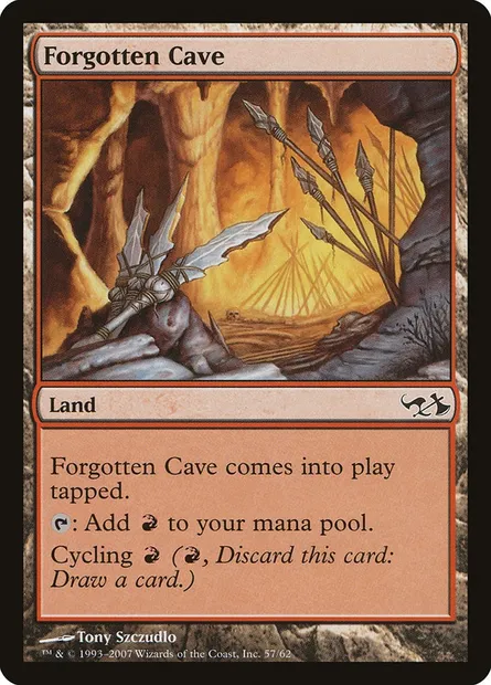 Caverne oubliée, carte Magic DD1 57 — extension Duel Decks: Elves vs. Goblins