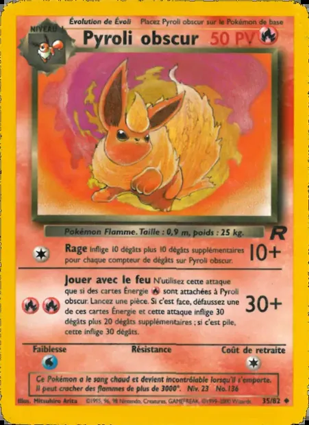 Pyroli obscur, carte Pokémon TR 35 — extension Team Rocket