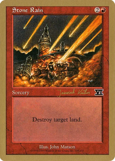 Stone Rain, Magic card WC00 jk209 — World Championship Decks 2000 set