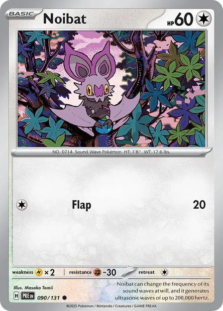 Noibat, Pokémon card PRE 090 — Prismatic Evolutions set