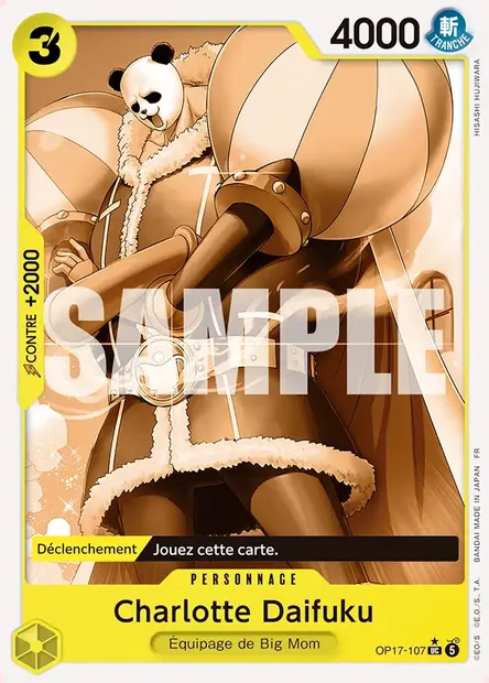 Charlotte Daifuku, carte One Piece OP17-107 — extension LES GUERRIERS LES PLUS PUISSANTS AU MONDE
