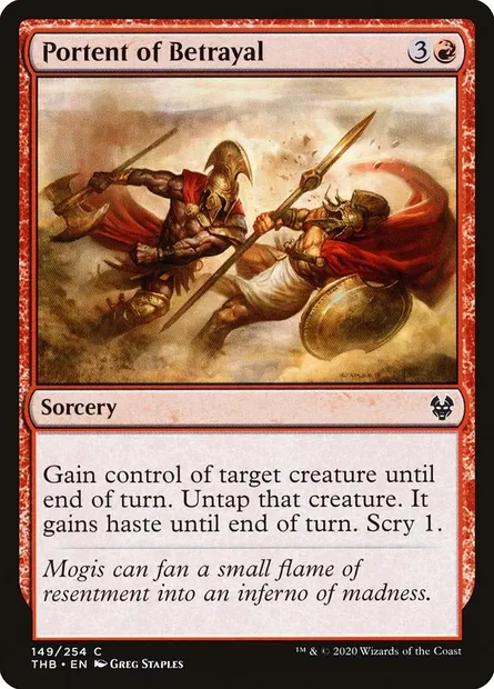 Portent of Betrayal, Magic card THB 149 — Theros Beyond Death set