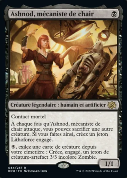 Ashnod, mécaniste de chair, carte Magic BRO 84 — extension La Guerre Fratricide