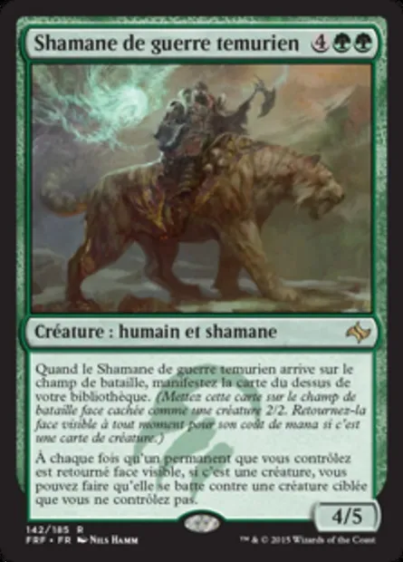 Shamane de guerre temurien, carte Magic FRF 142 — extension Destin reforgé