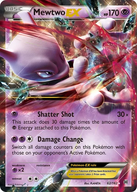 Mewtwo EX, Pokémon card BKT 62 — BREAKthrough set