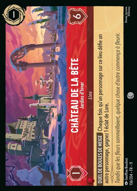 Château de la Bête - Jardins d'hiver, carte Disney Lorcana CH11-136 — extension Givresort