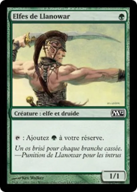 Elfes de Llanowar, carte Magic M12 182 — extension Magic 2012