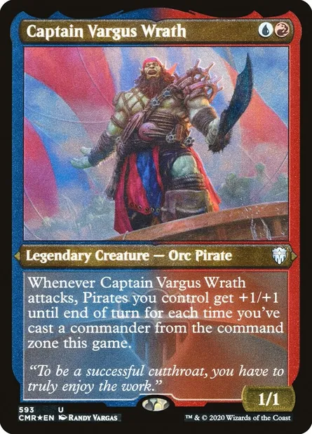 Captain Vargus Wrath, Magic card CMR 593 — Commander Legends set