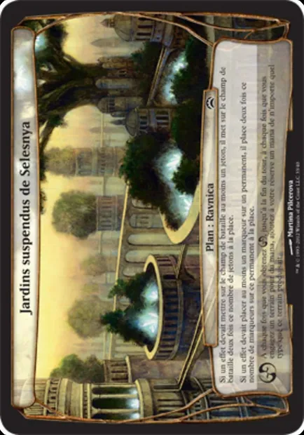Jardins suspendus de Selesnya, carte Magic OPC2 33 — extension Planechase 2012 Planes
