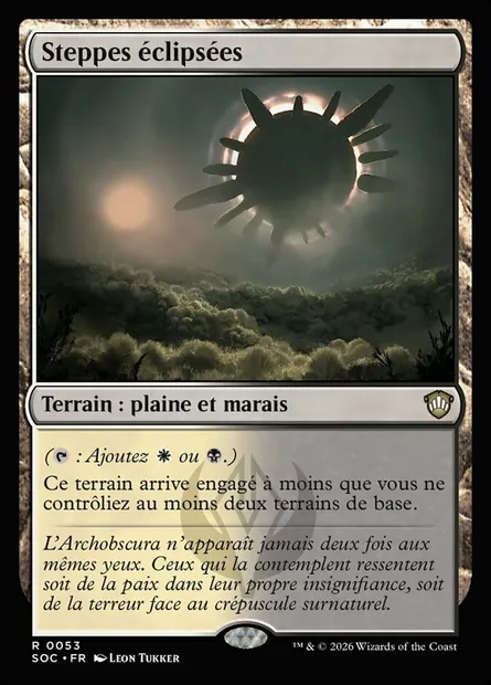 Steppes éclipsées, carte Magic SOC 53 — extension Secrets of Strixhaven Commander