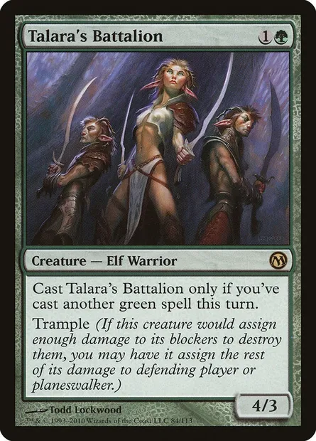 Bataillon de Talara, carte Magic DPA 84 — extension Duels of the Planeswalkers