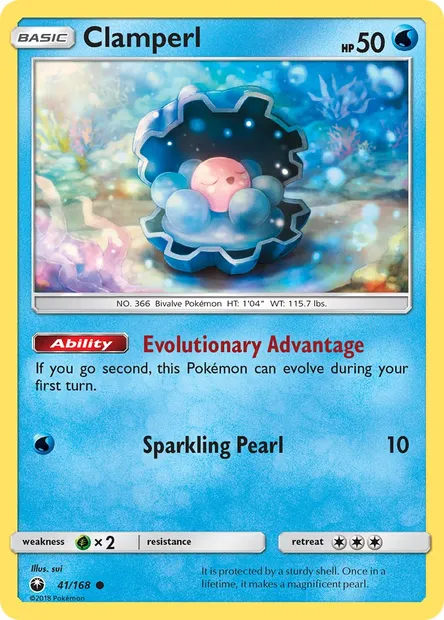 Clamperl, Pokémon card CES 41 — Celestial Storm set