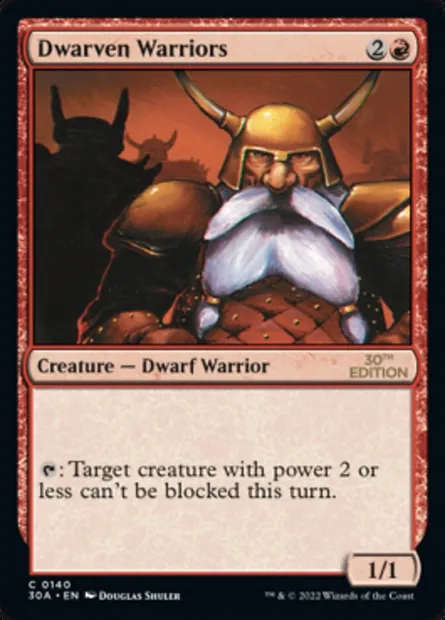 Dwarven Warriors, Magic card 30A 140 — 30th Anniversary Edition set