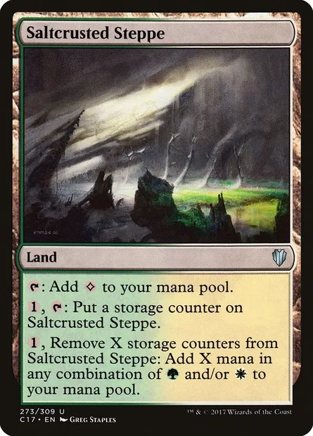 Saltcrusted Steppe, Magic card C17 273 — Commander 2017 set