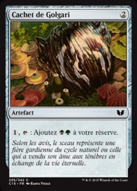 Cachet de Golgari, carte Magic C15 255 — extension Commander 2015