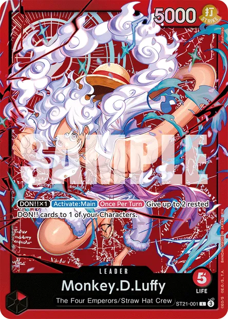 Monkey.D.Luffy, One Piece card ST21-001 — GEAR5 set