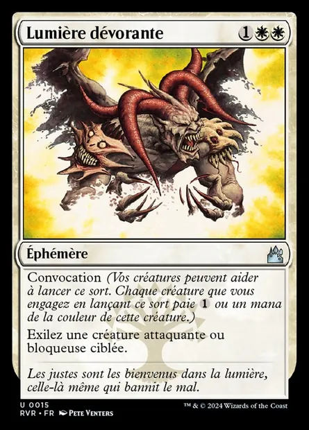Lumière dévorante, carte Magic RVR 15 — extension Ravnica Remastered