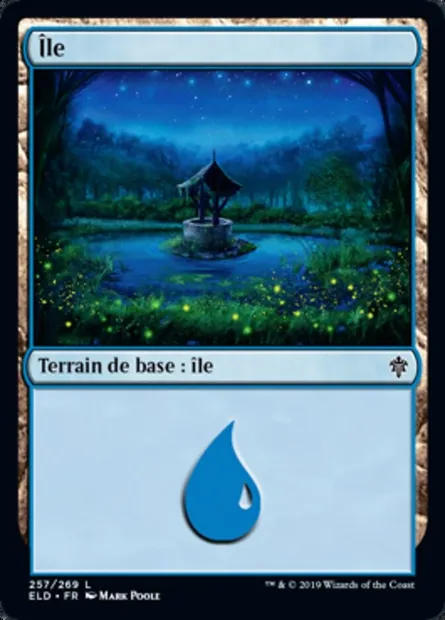 Île, carte Magic ELD 257 — extension Throne of Eldraine
