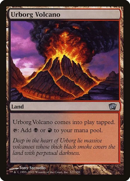 Volcan d'Urborg, carte Magic 8ED 327★ — extension Huitième Edition