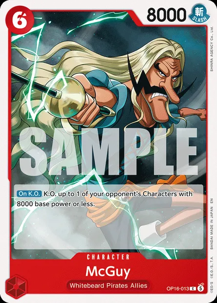 McGuy, One Piece card OP16-013 — THE TIME OF BATTLE set