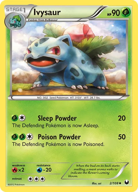 Ivysaur, Pokémon card DEX 2 — Dark Explorers set