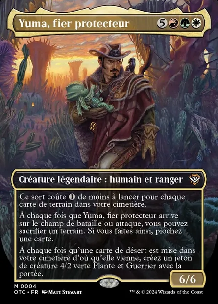 Yuma, fier protecteur, carte Magic OTC 4 — extension Outlaws of Thunder Junction Commander