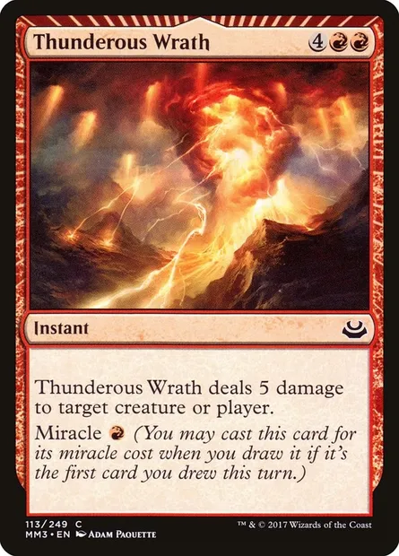 Thunderous Wrath, Magic card MM3 113 — Modern Masters 2017 set