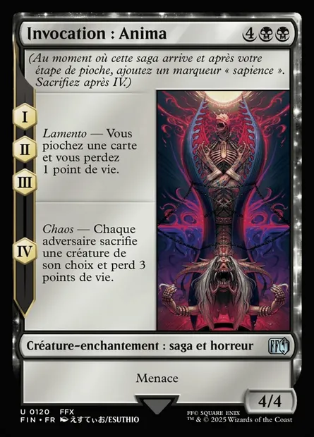 Invocation : Anima, carte Magic FIN 120 — extension Final Fantasy