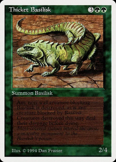 Thicket Basilisk, Magic card SUM 218 — Summer Magic / Edgar set