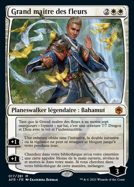 Grand maître des fleurs, carte Magic AFR 17 — extension Forgotten Realms: Aventures dans les Royaumes Oubliés