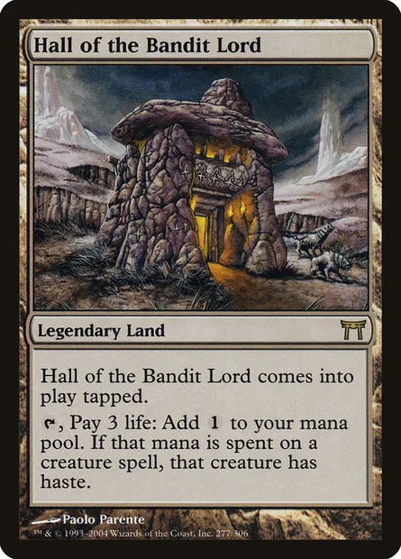 Salle du seigneur bandit, carte Magic CHK 277 — extension Guerriers de Kamigawa
