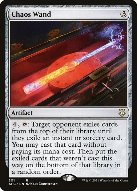 Chaos Wand, Magic card AFC 201 — Forgotten Realms Commander set
