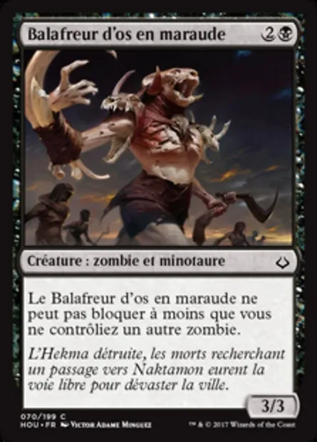 Balafreur d'os en maraude, carte Magic HOU 70 — extension L’âge de la destruction