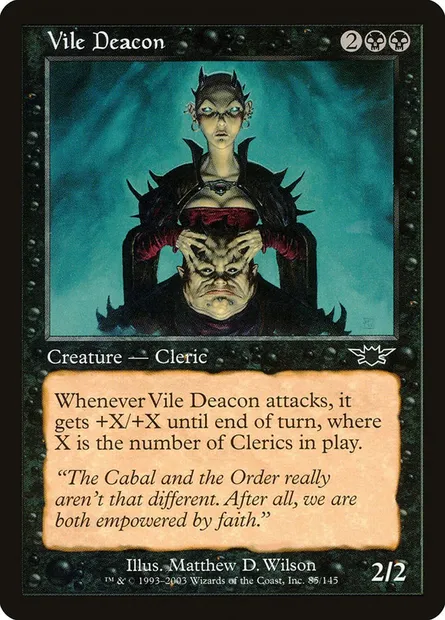 Vile Deacon, Magic card LGN 85 — Legions set