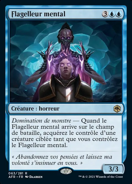 Flagelleur mental, carte Magic AFR 63 — extension Forgotten Realms: Aventures dans les Royaumes Oubliés