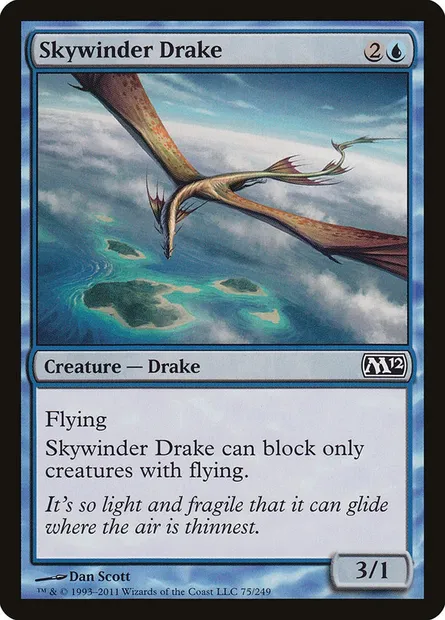 Skywinder Drake, Magic card M12 75 — Magic 2012 set