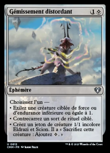 Gémissement distordant, carte Magic CMM 812 — extension Commander Masters