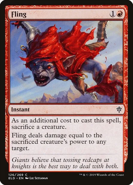 Fling, Magic card ELD 126 — Throne of Eldraine set