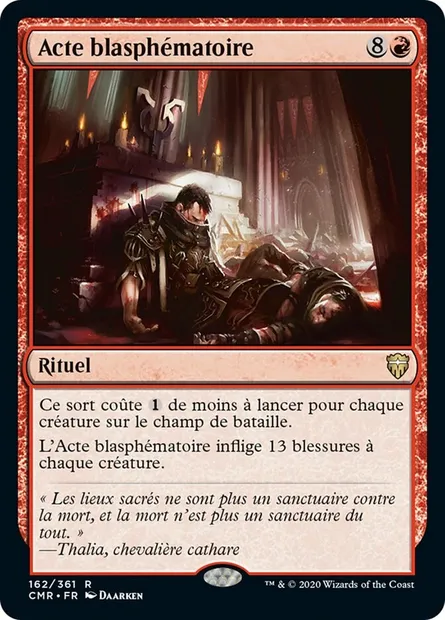Acte blasphématoire, carte Magic CMR 162 — extension Commander Legends