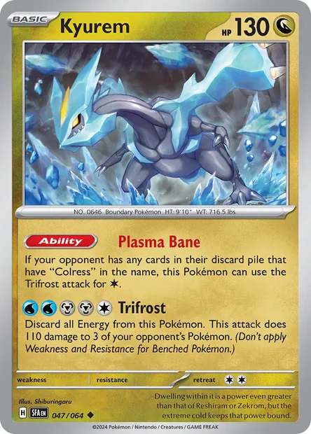 Kyurem, Pokémon card SFA 047 — Shrouded Fable set