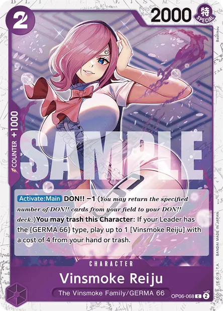 Vinsmoke Reiju, One Piece card OP06-068 — WINGS OF THE CAPTAIN set