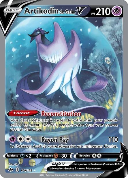 Artikodin de Galar V, carte Pokémon CRE 170 — extension Règne de Glace