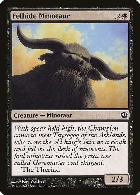 Felhide Minotaur, Magic card THS 87 — Theros set