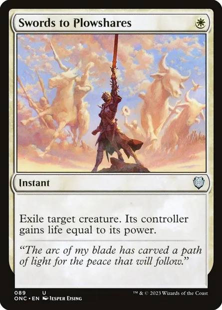 Swords to Plowshares, Magic card ONC 89 — Phyrexia: All Will Be One Commander set