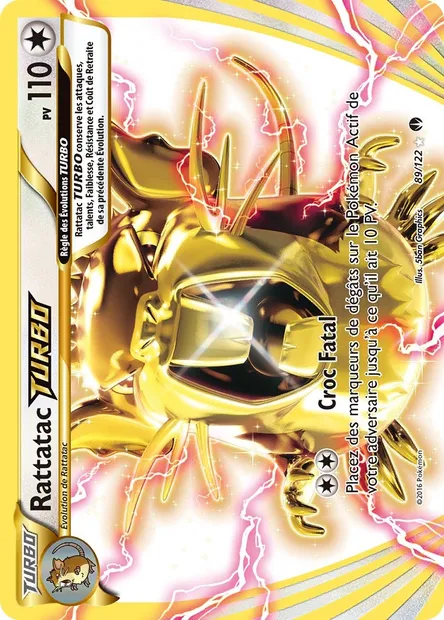 Rattatac TURBO, carte Pokémon BKP 89 — extension Rupture Turbo