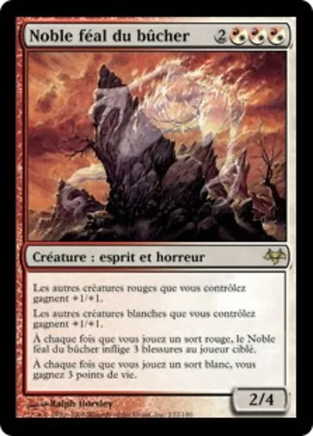 Noble féal du bûcher, carte Magic EVE 132 — extension Coucheciel