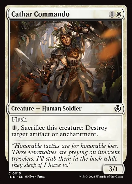Commando cathare, carte Magic INR 15 — extension Innistrad Remastered