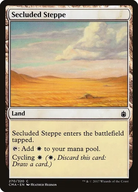 Secluded Steppe, Magic card CMA 270 — Commander Anthology set
